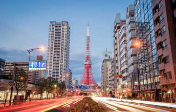 Картинка города париж+ франция проспект башня