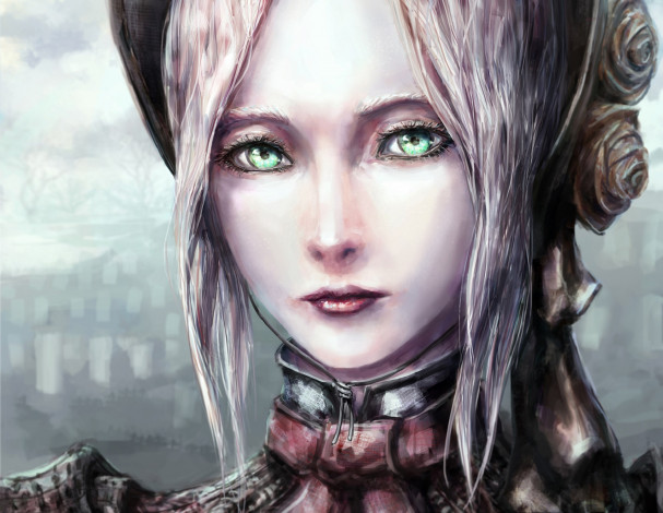 Обои картинки фото видео игры, bloodborne, девушка, взгляд, кукла