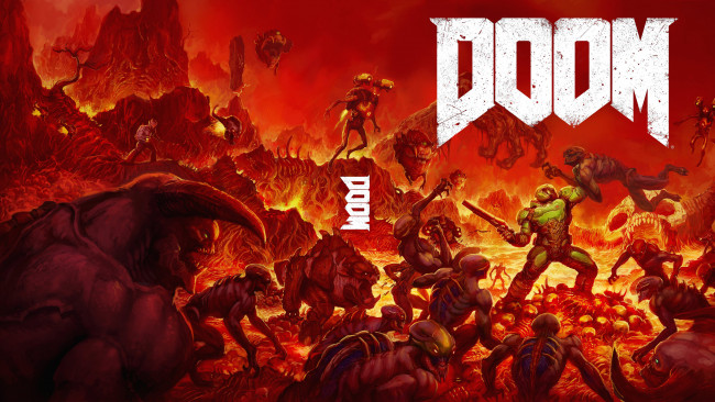 Обои картинки фото doom 2016, видео игры, doom, фантастика, шутер, action, 2016, боевик
