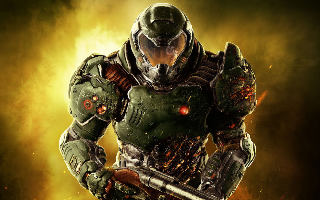 Обои картинки фото doom 2016, видео игры, doom, 2016, action, боевик, шутер, фантастика