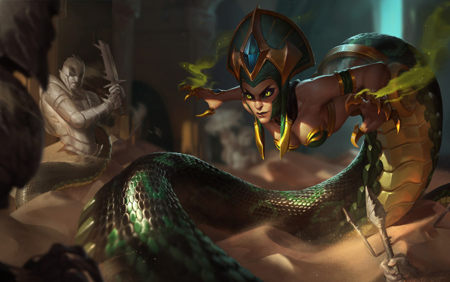 Обои картинки фото видео игры, league of legends, персонаж, cassiopeia