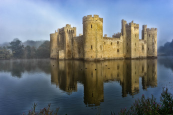 Картинка bodiam+castle города замки+англии озеро замок