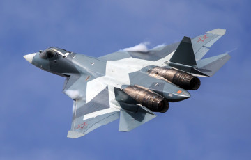 Картинка t-50+pak-fa авиация боевые+самолёты истребитель