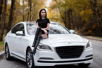 обоя автомобили, -авто с девушками, девушки, авто