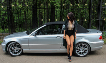 обоя автомобили, -авто с девушками, девушки, авто