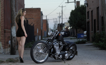 Картинка мотоциклы мото+с+девушкой девушки