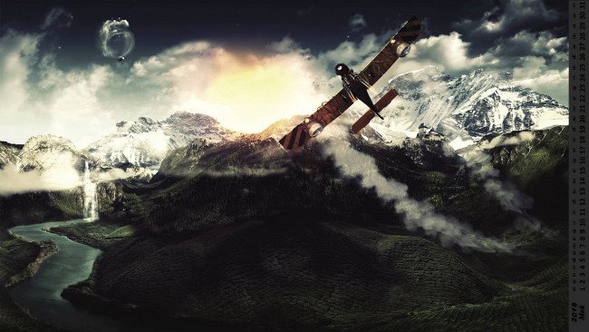 Обои картинки фото календари, фэнтези, гора