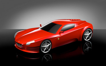 Картинка автомобили 3д красный феррари
