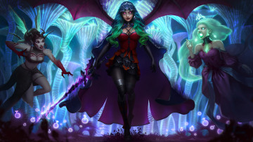 Картинка фэнтези демоны девушки фон взгляд униформа