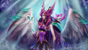 Картинка видео+игры league+of+legends xayah уши крылья птица