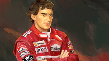 Картинка второе+место+-+первое+среди+неудачников рисованное люди айртон сенна