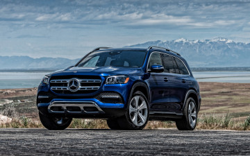 Картинка 2020+mercedes-benz+gls автомобили mercedes-benz mercedes benz gls 2020 экстерьер синий внедорожник новый немецкие