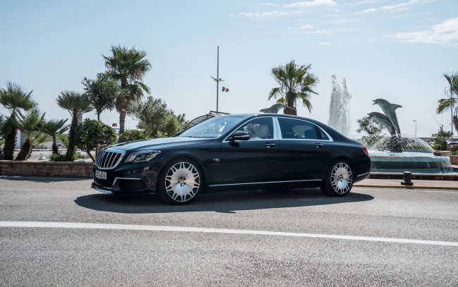 Обои картинки фото 2020 mercedes-maybach s650l, автомобили, mercedes-benz, mercedes, maybach, s650, 2020, x222, brabus, 900, экстерьер, седан, s650l, новый, черный, немецкие