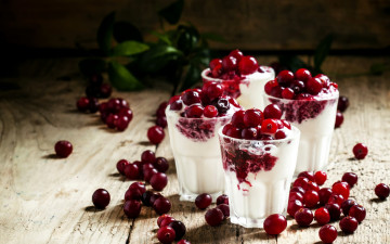 Картинка еда мороженое +десерты десерт ягоды клюква