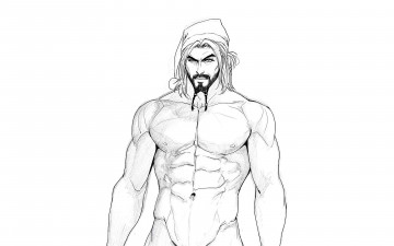 Картинка рисованное aenaluck мужчина торс шапка