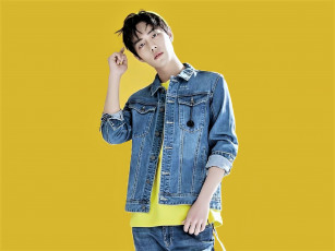 Картинка мужчины xiao+zhan актер шапка джинсовка куртка