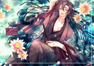 Картинка аниме mo+dao+zu+shi вэй усянь флейта цветы