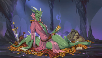 Картинка фэнтези драконы дракон драгоценности