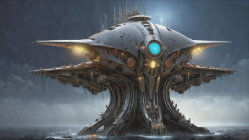 обоя фэнтези, космические корабли,  звездолеты,  станции, нейросети, графика, нейроарт, ai, art, нейронные, сети, рисунки, нейро, искусство, нейрографика, graphics, neuroart, neural, networks, drawings, neuro, neurography