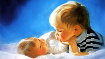 обоя рисованное, donald zolan, дети, братья