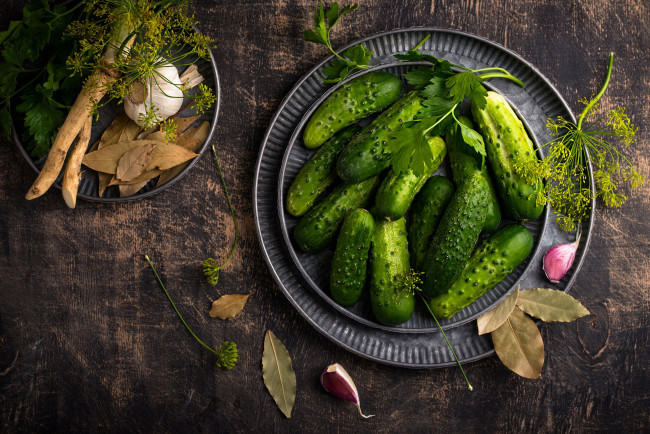 Обои картинки фото еда, огурцы