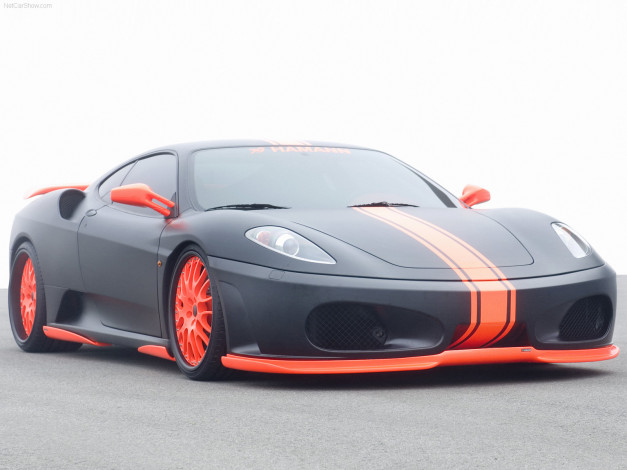 Обои картинки фото hamann, ferrari, f430, black, miracle, 2007, автомобили