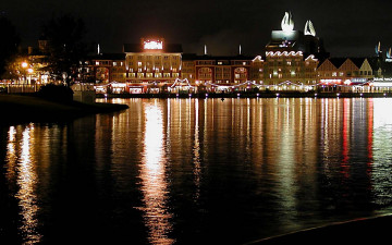 Картинка города огни ночного