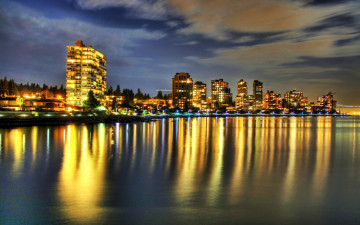 Картинка города огни ночного