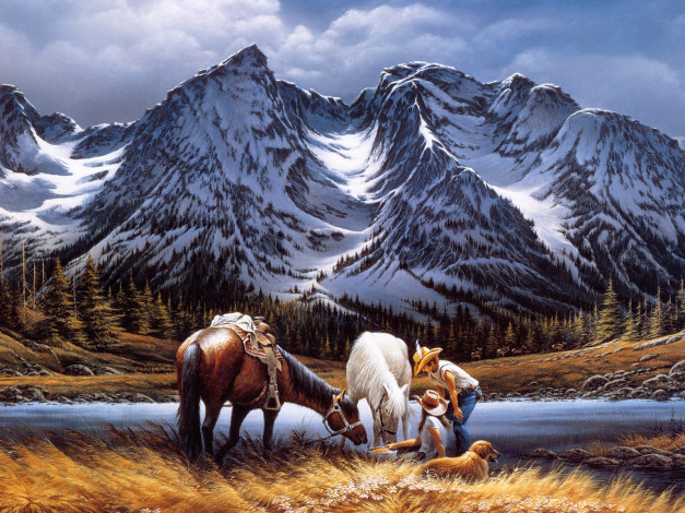 Обои картинки фото авт, terry, redlin, рисованные, живопись