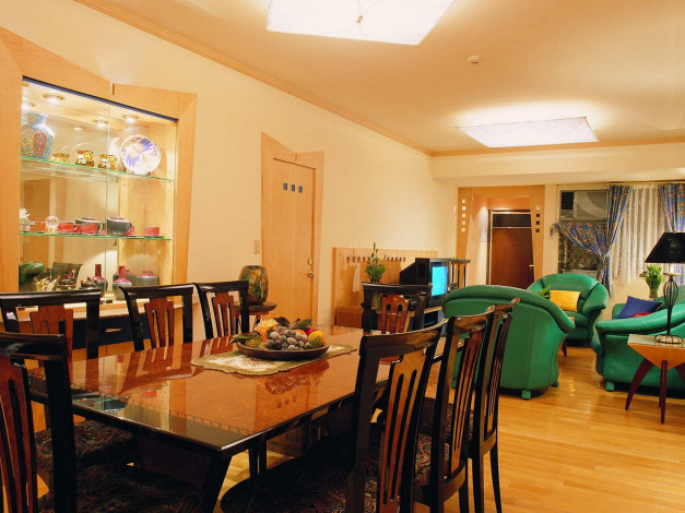 Обои картинки фото интерьер, столовая