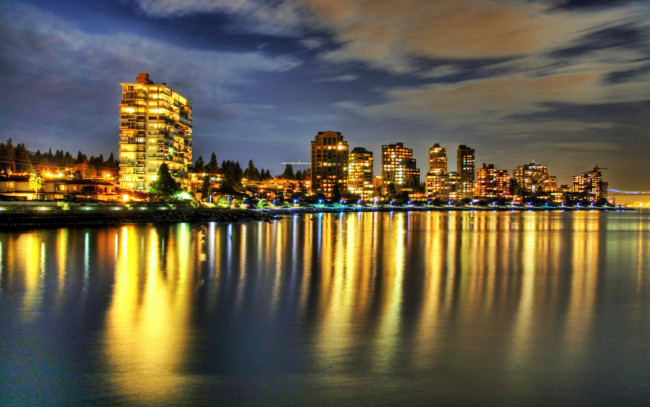 Обои картинки фото города, огни, ночного