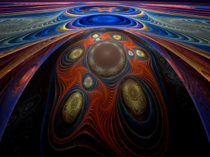 Картинка 3д графика fractal фракталы узор цвета