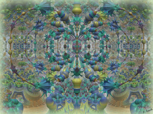 Картинка 3д графика fractal фракталы узор цвета фон