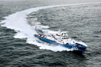 Картинка корабли катера водная полиция волны море