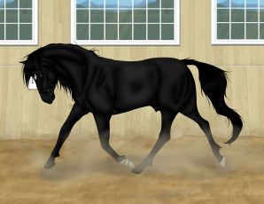 Картинка рисованные животные лошади лошадь