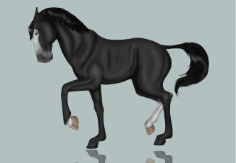 Картинка рисованные животные лошади лошадь