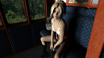 обоя 3д, графика, people, люди, девушка