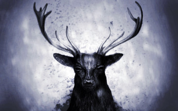 Картинка рисованные животные олени олень