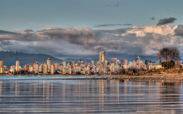 Картинка vancouver города ванкувер канада дома река