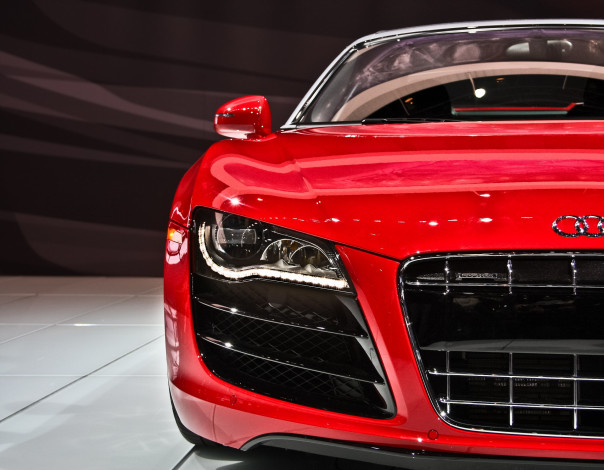 Обои картинки фото audi, автомобили, фрагменты, автомобиля, машины, авто, красная