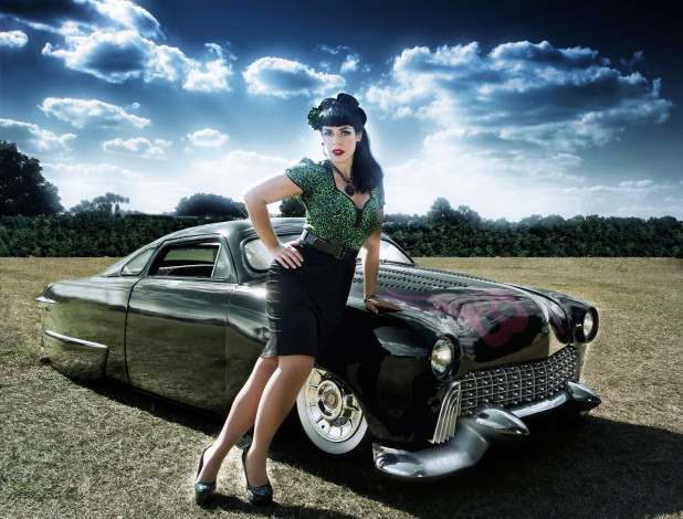 Обои картинки фото автомобили, авто, девушками, туфли, облака