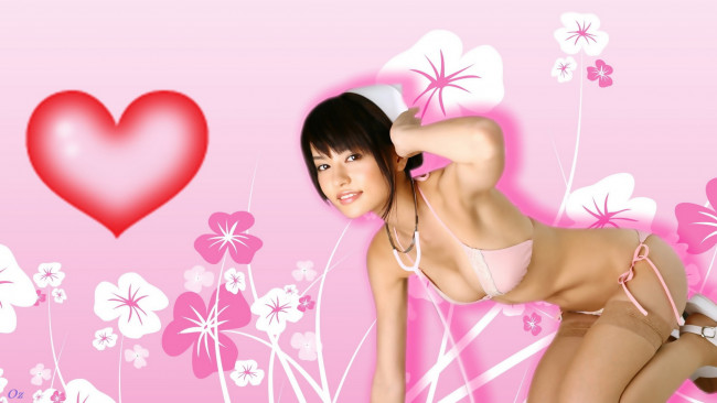 Обои картинки фото -Unsort Азиатки, девушки, unsort, азиатки, сердечко, девушка