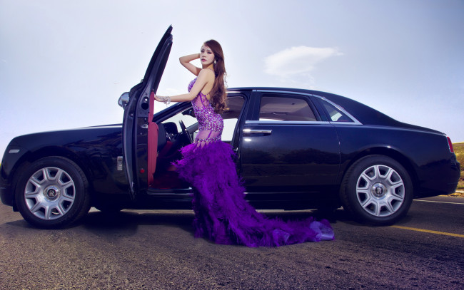 Обои картинки фото автомобили, авто, девушками, автомобиль, азиатка, девушка