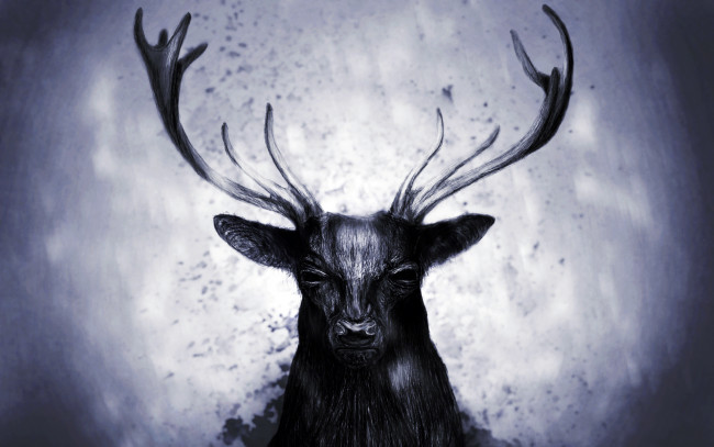 Обои картинки фото рисованные, животные, олени, олень