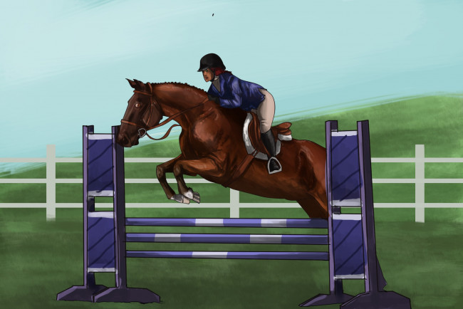 Обои картинки фото рисованные, животные, лошади, лошадь