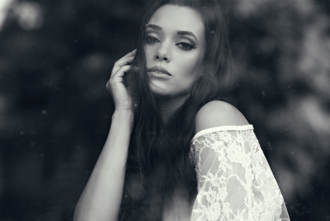 Обои картинки фото Brennan Hill, девушки, , , волосы, взгляд