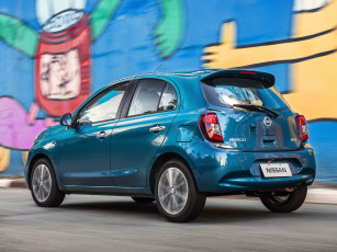 Картинка автомобили nissan datsun синий march 2014 k13 br-spec