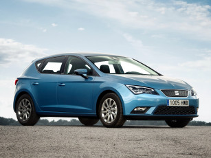 Картинка автомобили seat синий 2013г ecomotive leon