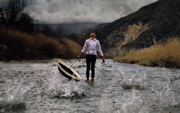 Картинка разное компьютерный+дизайн ситуация дождь зонт парень