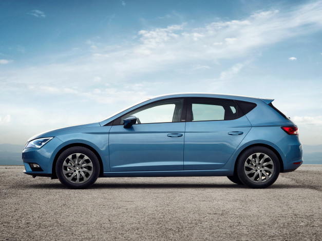 Обои картинки фото автомобили, seat, 2013г, синий, ecomotive, leon